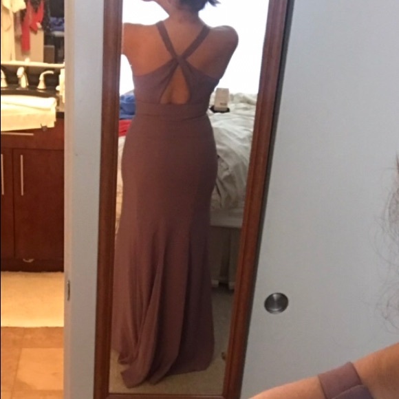 Bella Bridesmaid Dress—Dessy in French Truffle - Picture 5 of 7